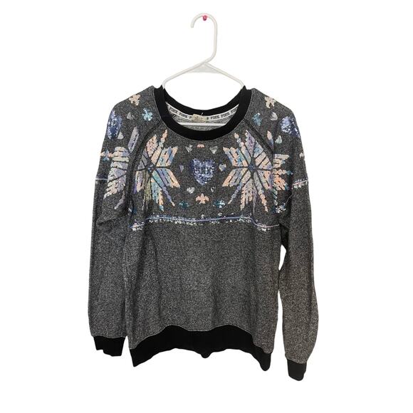 PINK Victoria's Secret Sequin Snowflake Sweater - Picture 1 of 3